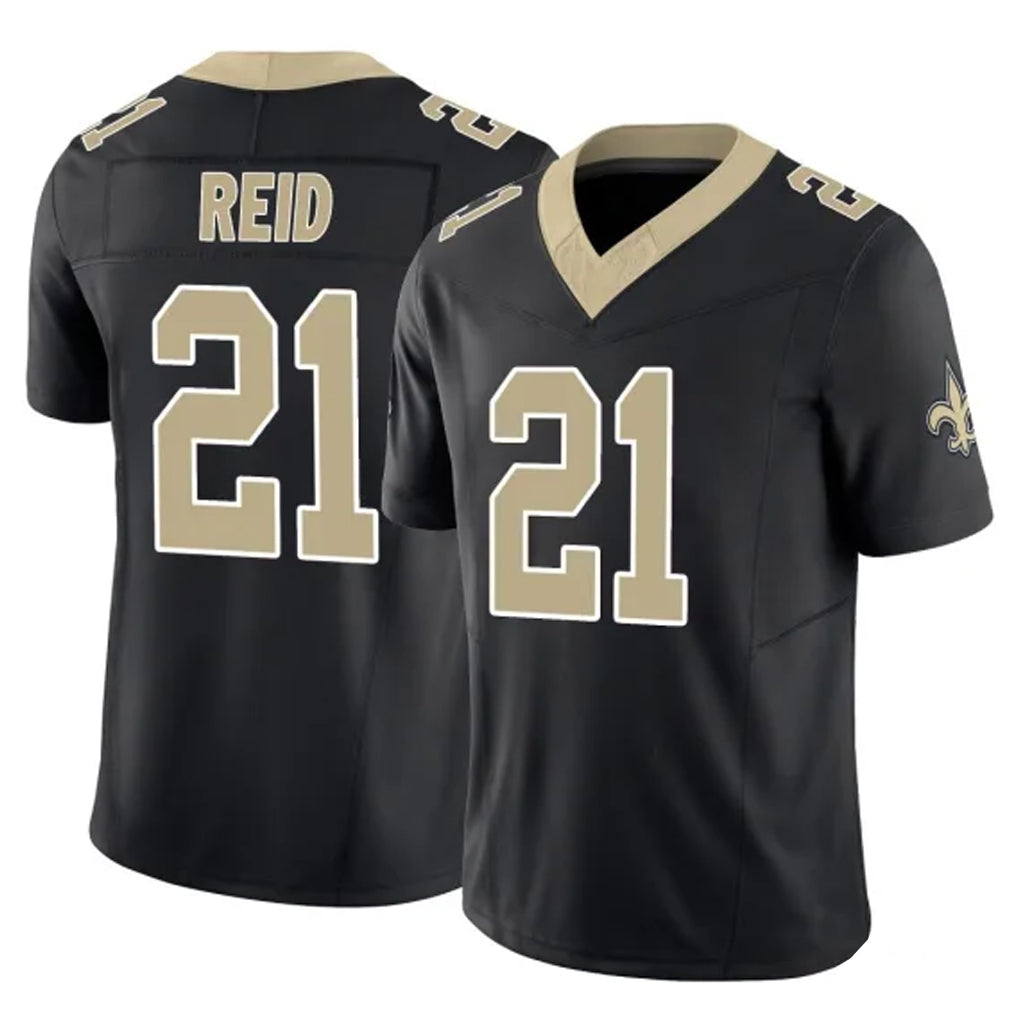 Parkc NO.Saints #21 Justin Reid Player Black Limited Vapor F.U.S.E. Home Game Stitched Jerseys