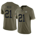 Parkc NO.Saints #21 Justin Reid Player Olive Salute To Service Limited Stitched Jerseys