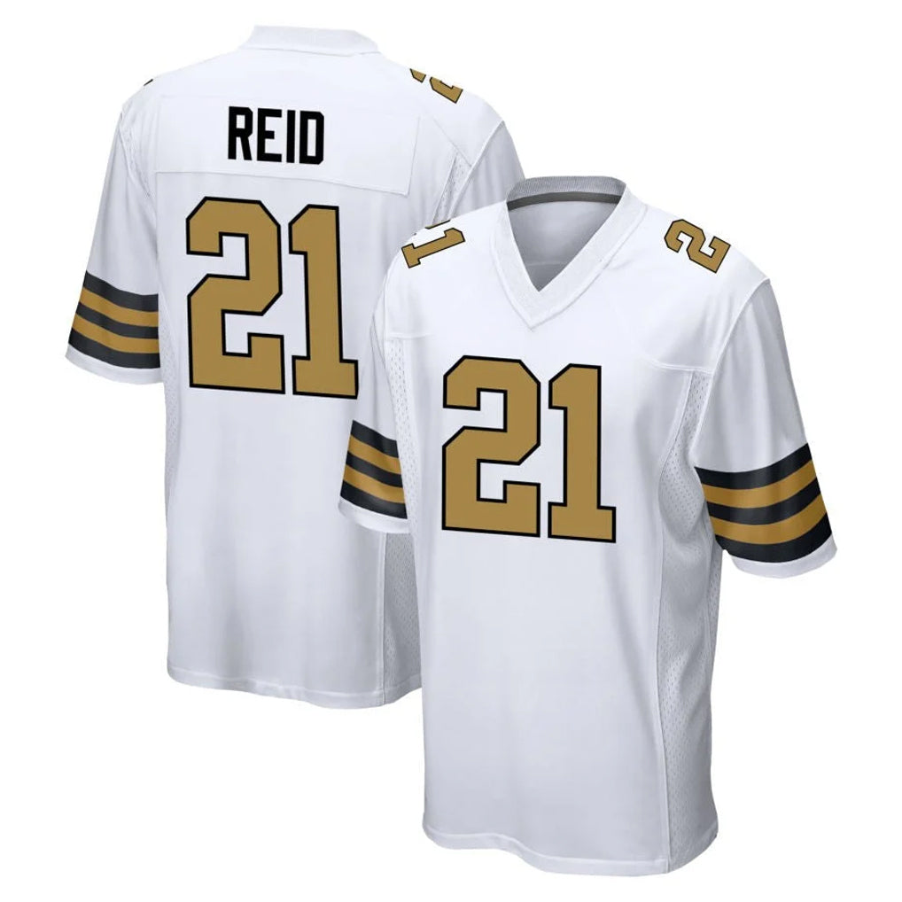 Parkc NO.Saints #21 Justin Reid Player White Alternate Home Game Stitched Jerseys