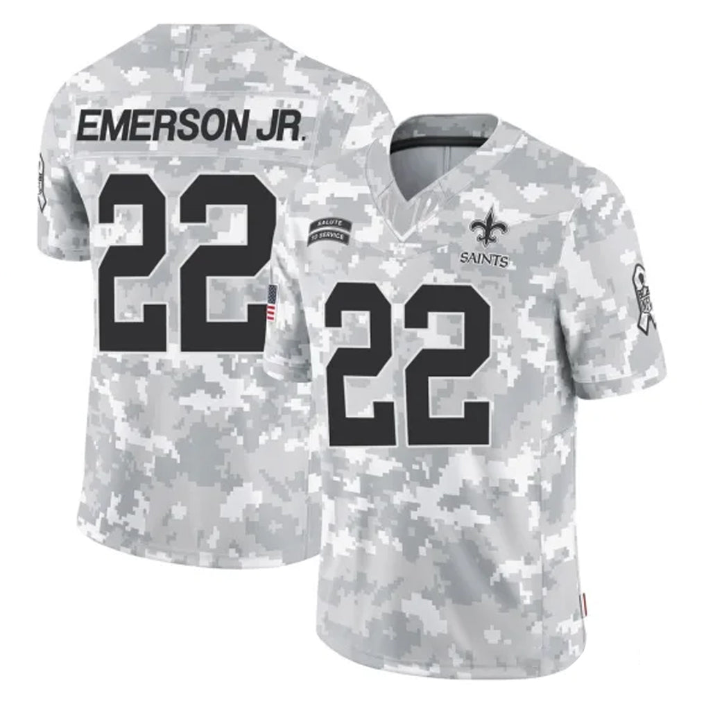 Parkc NO.Saints #22 Martin Emerson Jr. Player Arctic Camo Salute To Service Limited Game Stitched Jerseys