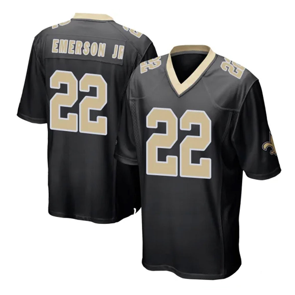 Parkc NO.Saints #22 Martin Emerson Jr. Player Black Home Game Stitched Jerseys