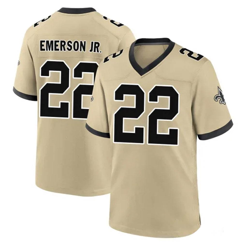 Parkc NO.Saints #22 Martin Emerson Jr. Player Gold Home Game Stitched Jerseys