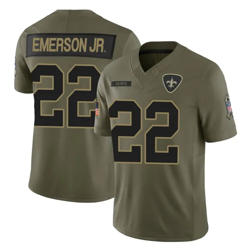 Parkc NO.Saints #22 Martin Emerson Jr. Player Olive 2025 Salute To Service Limited Stitched Jerseys