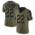 Parkc NO.Saints #22 Martin Emerson Jr. Player Olive Salute To Service Limited Game Stitched Jerseys