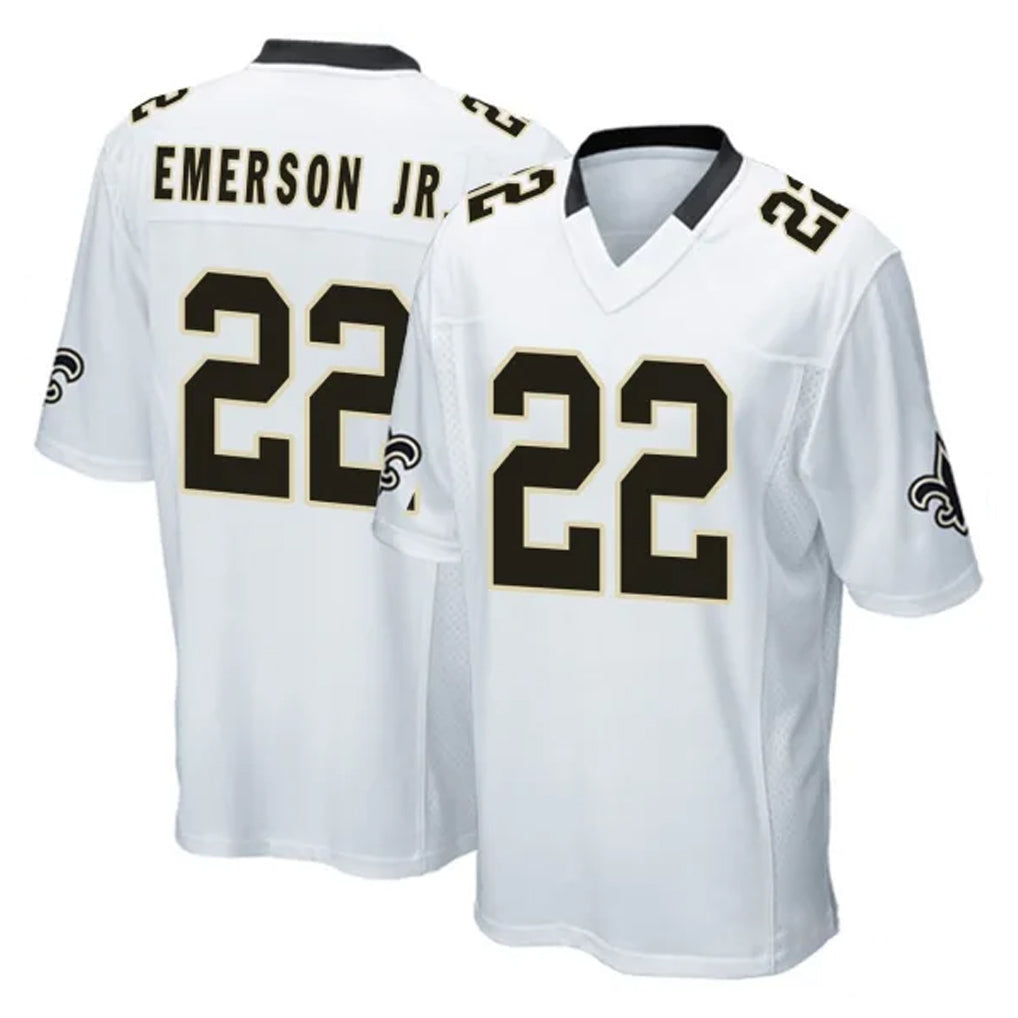 Parkc NO.Saints #22 Martin Emerson Jr. Player White Home Game Stitched Jerseys