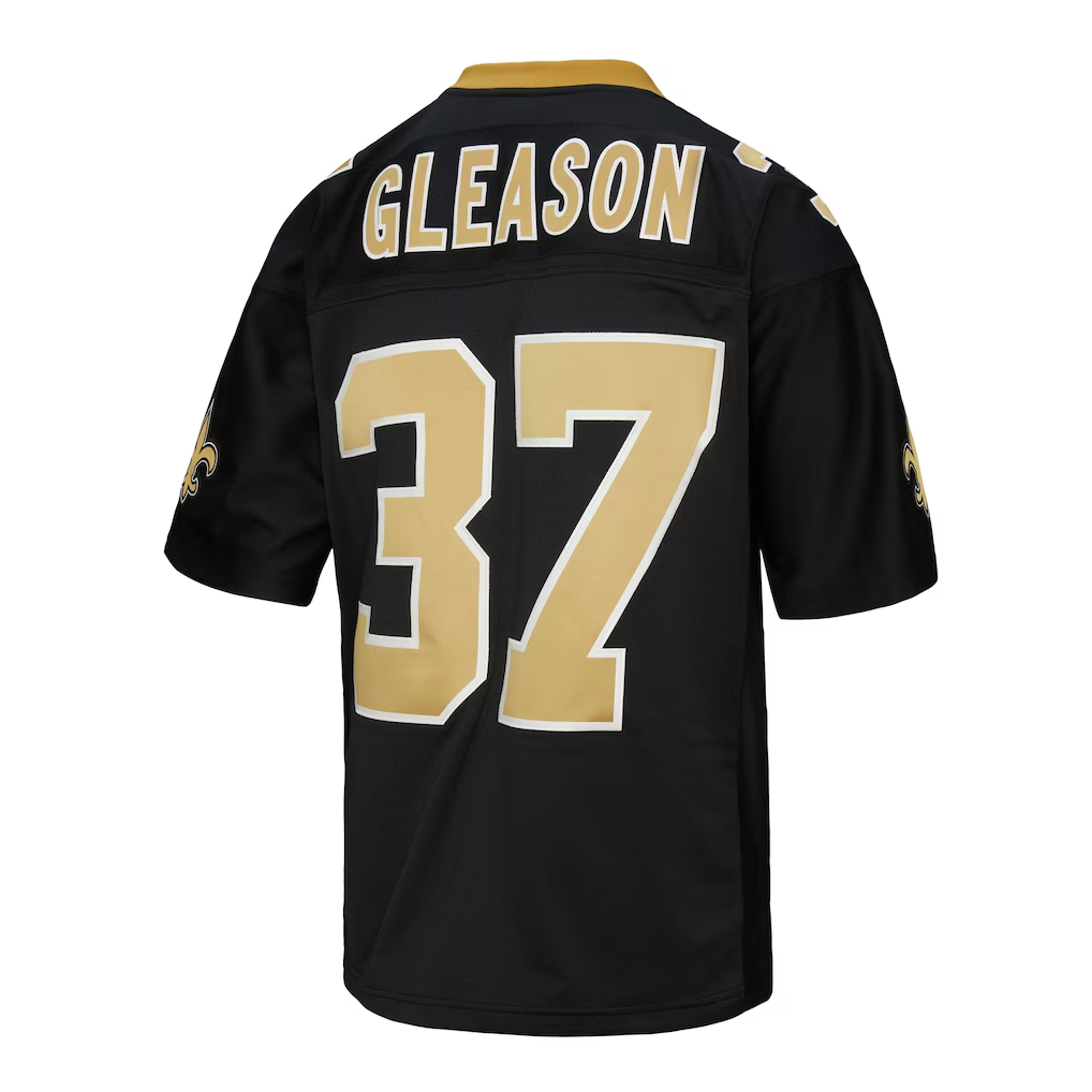 Parkc NO.Saints #37 Steve Gleason Mitchell & Ness Black Legacy Replica Jersey
