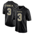 Parkc NO.Saints #3 Travis Etienne Jr. Player Black Carbon Fashion Home Game Stitched Jerseys