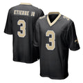 Parkc NO.Saints #3 Travis Etienne Jr. Player Black Home Game Stitched Jerseys