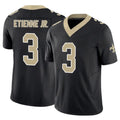 Parkc NO.Saints #3 Travis Etienne Jr. Player Black Limited Vapor F.U.S.E. Home Game Stitched Jerseys