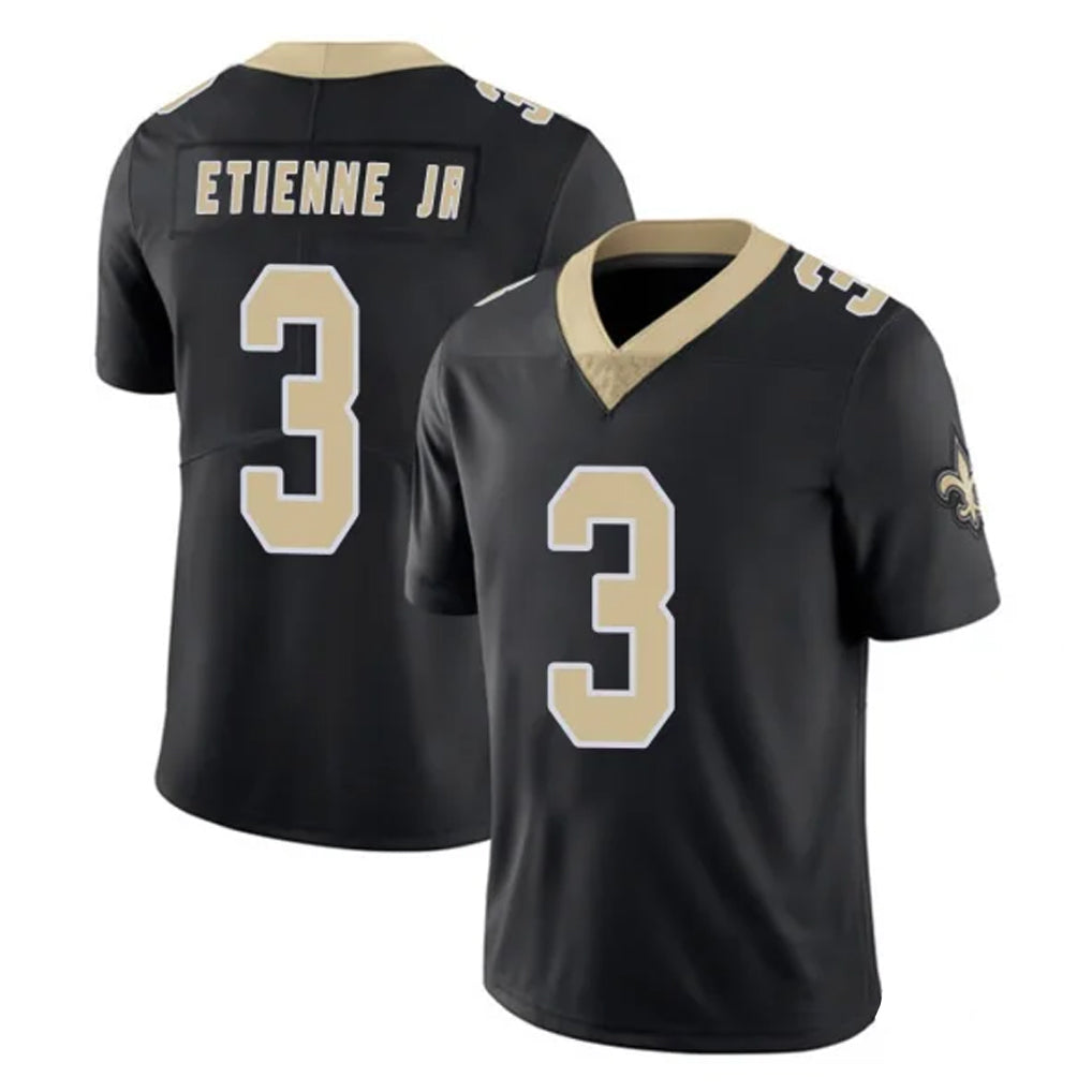Parkc NO.Saints #3 Travis Etienne Jr. Player Black Limited Vapor Untouchable Home Game Stitched Jerseys