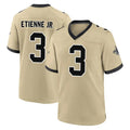 Parkc NO.Saints #3 Travis Etienne Jr. Player Gold Home Game Stitched Jerseys