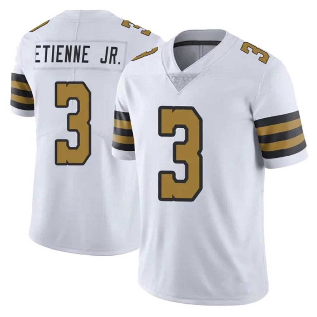 Parkc NO.Saints #3 Travis Etienne Jr. Player White Limited Color Rush Home Game Stitched Jerseys