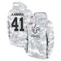 Parkc NO.Saints #41 Alvin Kamara Player Arctic Camo Salute to Service Pullover Hoodies Limited Game Stitched Jerseys