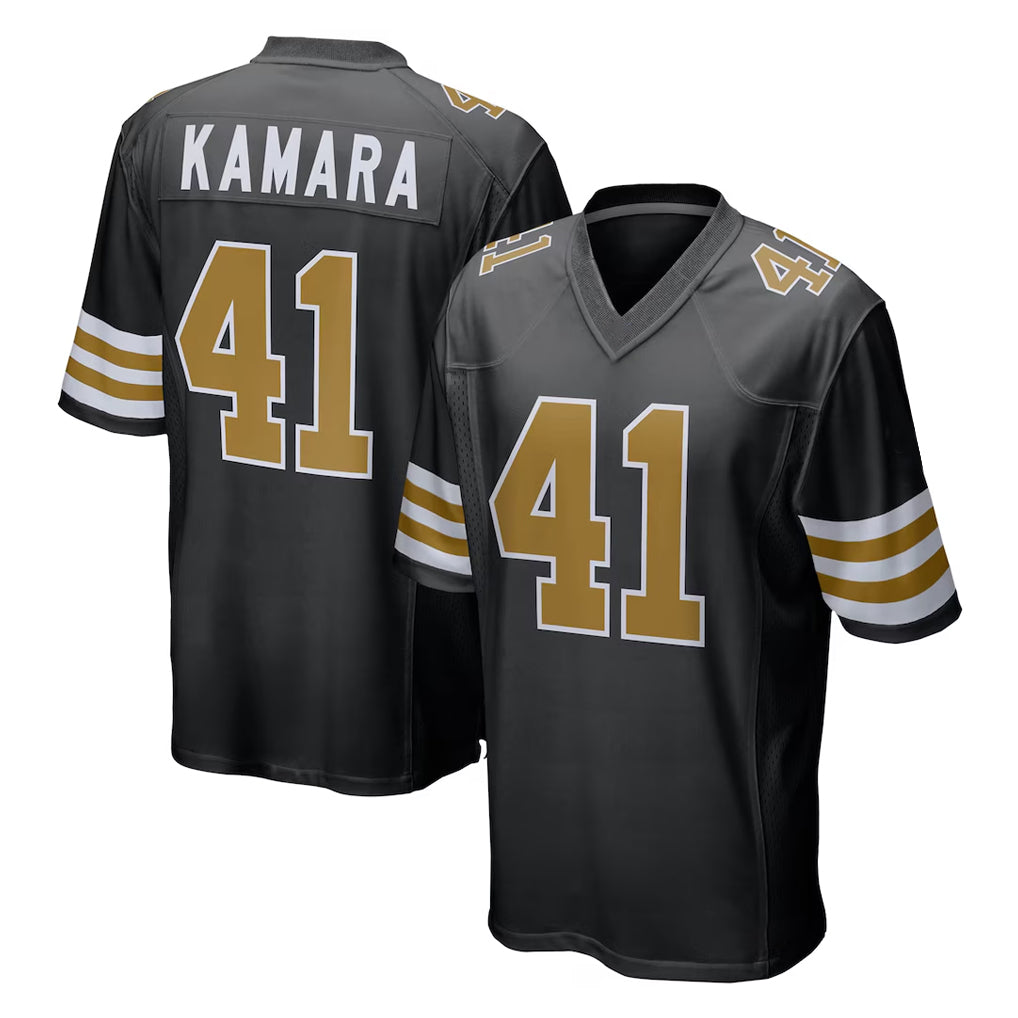 Parkc NO.Saints #41 Alvin Kamara Player Black Alternate Home Game Stitched Jerseys
