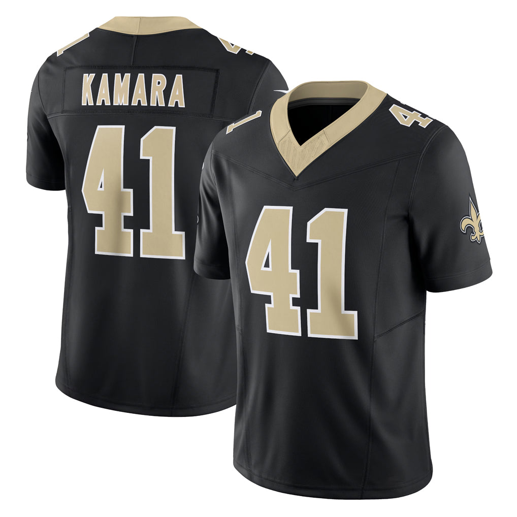Parkc NO.Saints #41 Alvin Kamara Player Black Limited Vapor F.U.S.E. Home Game Stitched Jerseys