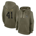 Parkc NO.Saints #41 Alvin Kamara Player Olive Salute to Service Pullover Hoodies Limited Stitched Jerseys