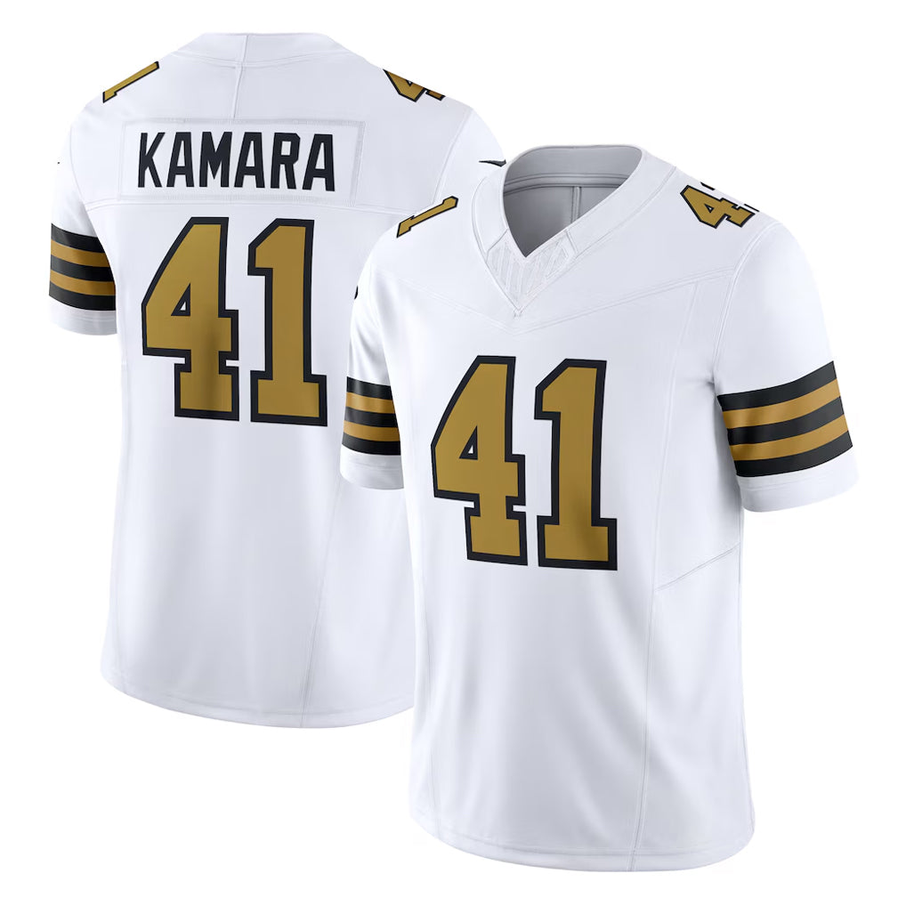 Parkc NO.Saints #41 Alvin Kamara Player White Alternate Limited Vapor F.U.S.E. Home Game Stitched Jerseys