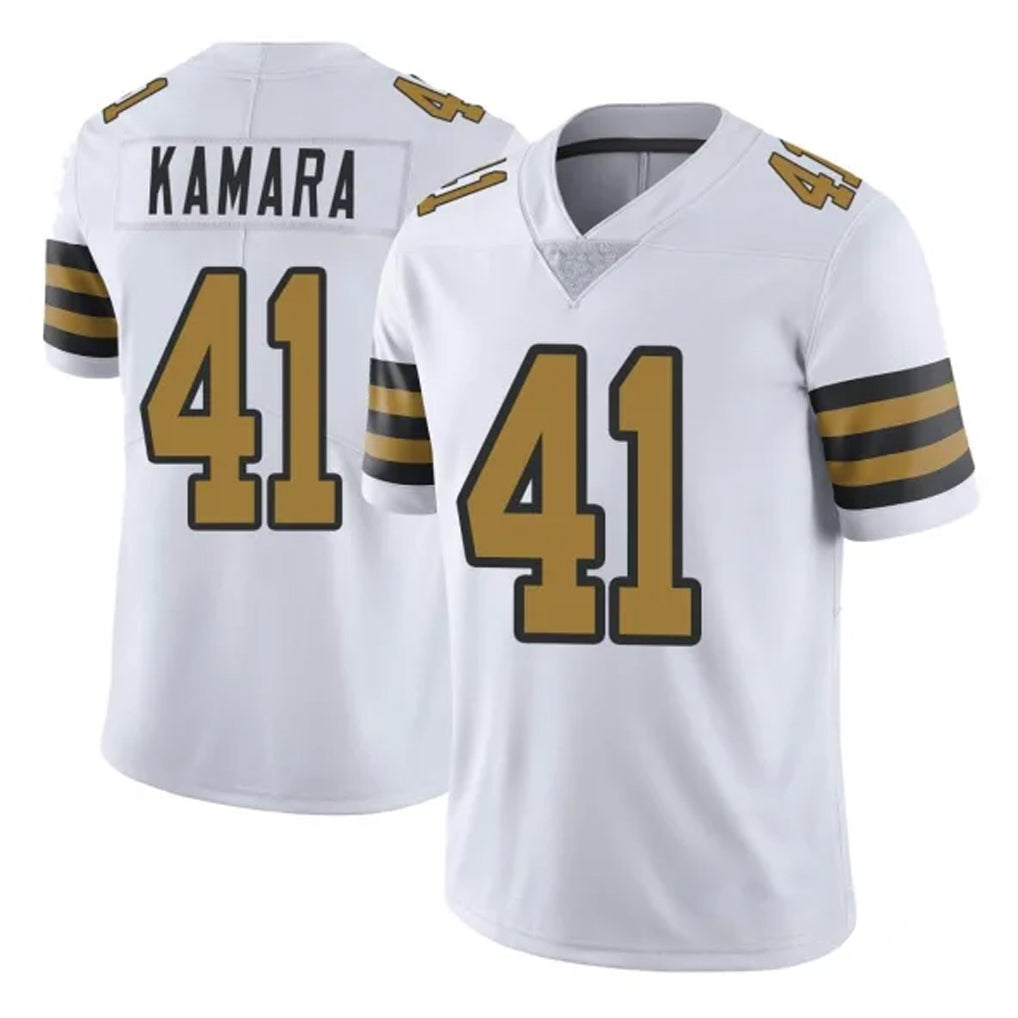 Parkc NO.Saints #41 Alvin Kamara Player White Limited Color Rush Home Game Stitched Jerseys
