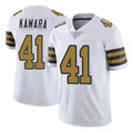 Parkc NO.Saints #41 Alvin Kamara Player White Limited Color Rush Home Game Stitched Jerseys