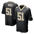 Parkc NO.Saints #51 Cesar Ruiz Player Black Home Game Stitched Jerseys