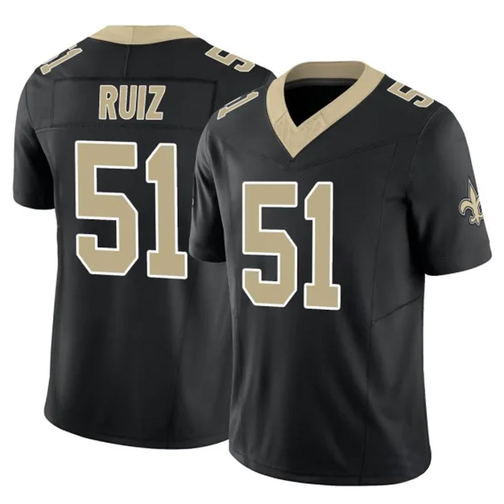 Parkc NO.Saints #51 Cesar Ruiz Player Black Limited Vapor F.U.S.E. Home Game Stitched Jerseys