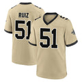 Parkc NO.Saints #51 Cesar Ruiz Player Gold Home Game Stitched Jerseys