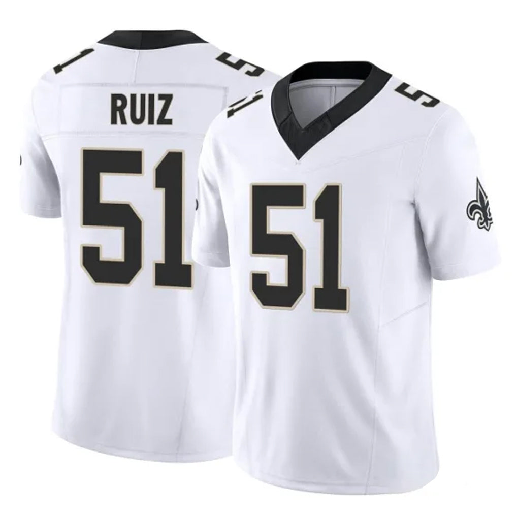 Parkc NO.Saints #51 Cesar Ruiz Player White Limited Vapor F.U.S.E. Home Game Stitched Jerseys