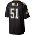 Parkc NO.Saints  #51 Sam Mills Mitchell & Ness Black Legacy Replica Stitched Puhic Jersey
