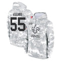 Parkc NO.Saints #55 Kaden Elliss Player Arctic Camo Salute to Service Pullover Hoodies Limited Game Stitched Jerseys