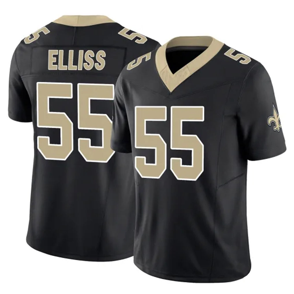 Parkc NO.Saints #55 Kaden Elliss Player Black Limited Vapor F.U.S.E. Home Game Stitched Jerseys