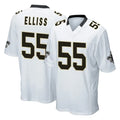 Parkc NO.Saints #55 Kaden Elliss Player White Home Game Stitched Jerseys