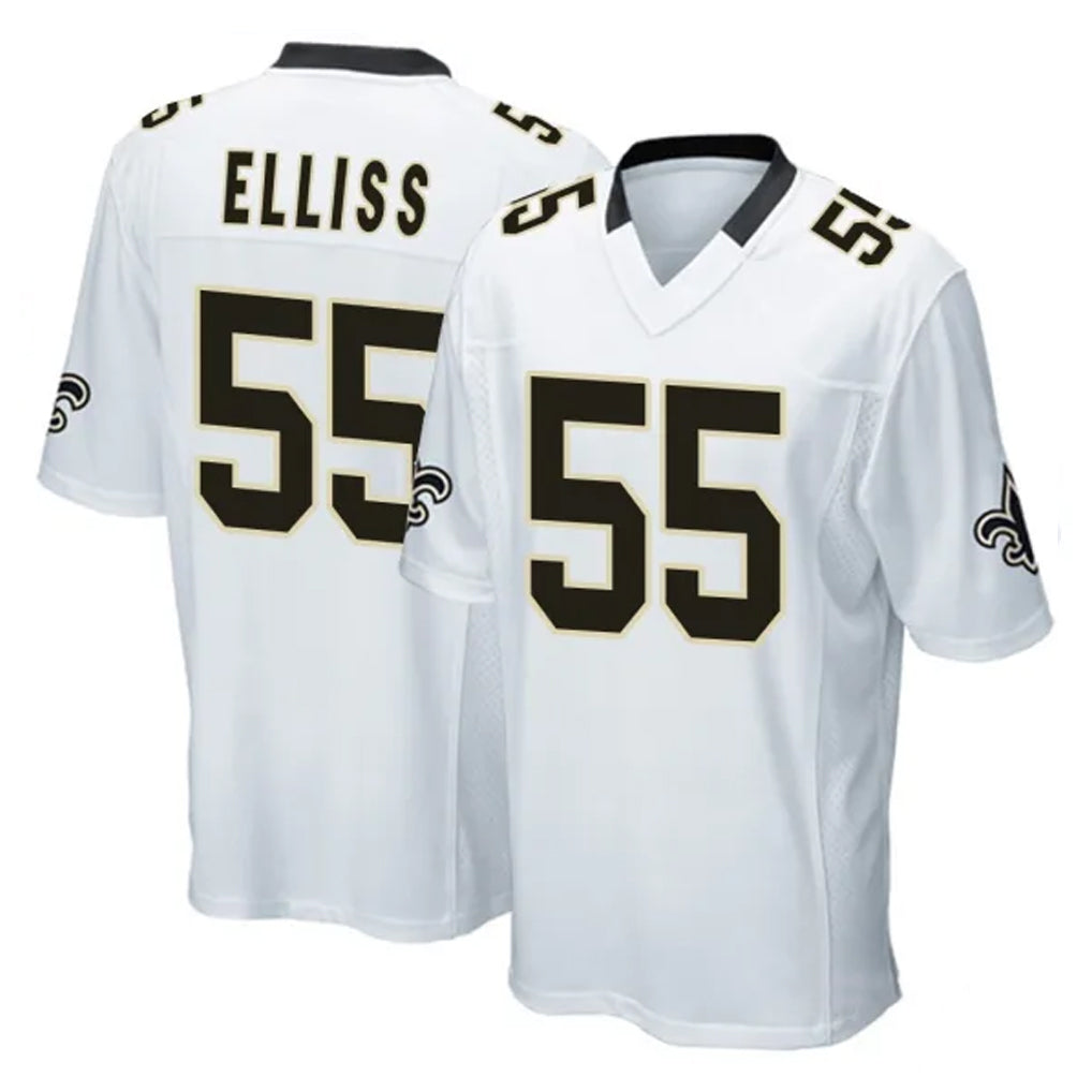 Parkc NO.Saints #55 Kaden Elliss Player White Home Game Stitched Jerseys