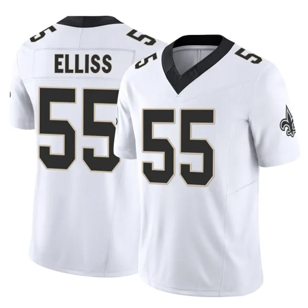 Parkc NO.Saints #55 Kaden Elliss Player White Limited Vapor F.U.S.E. Home Game Stitched Jerseys