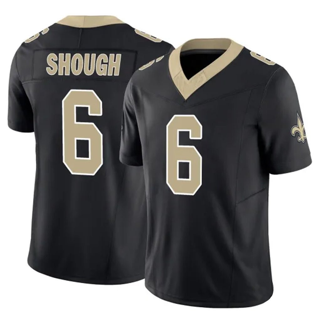 Parkc NO.Saints #6 Tyler Shough Player Black Limited Vapor F.U.S.E. Home Game Stitched Jerseys