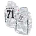 Parkc NO.Saints #71 Kelvin Banks Jr. Player Arctic Camo Salute to Service Pullover Hoodies Limited Game Stitched Jerseys