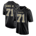 Parkc NO.Saints #71 Kelvin Banks Jr. Player Black Carbon Fashion Home Game Stitched Jerseys