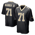 Parkc NO.Saints #71 Kelvin Banks Jr. Player Black Home Game Stitched Jerseys
