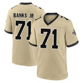 Parkc NO.Saints #71 Kelvin Banks Jr. Player Gold Home Game Stitched Jerseys