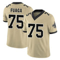Parkc NO.Saints #75 Taliese Fuaga Player Gold Limited Vapor F.U.S.E. Home Game Stitched Jerseys