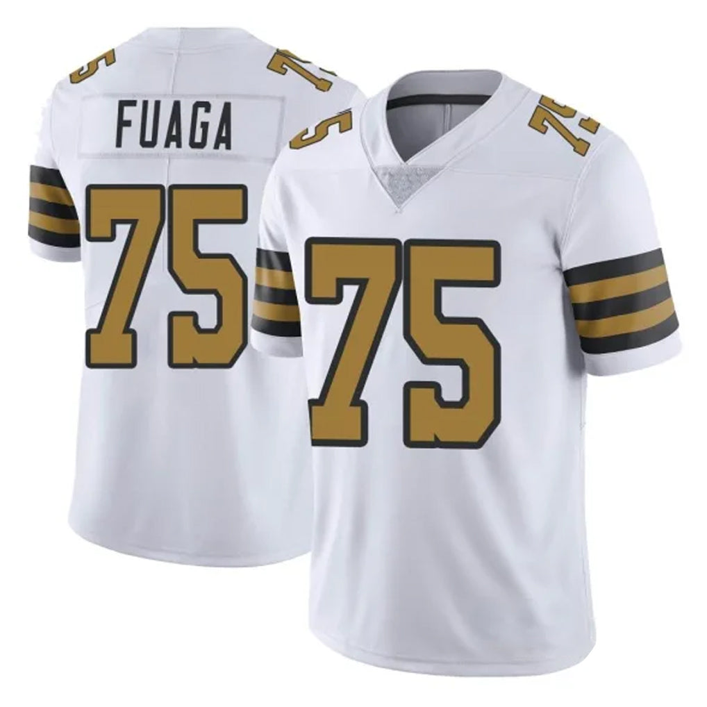 Parkc NO.Saints #75 Taliese Fuaga Player White Limited Color Rush Home Game Stitched Jerseys