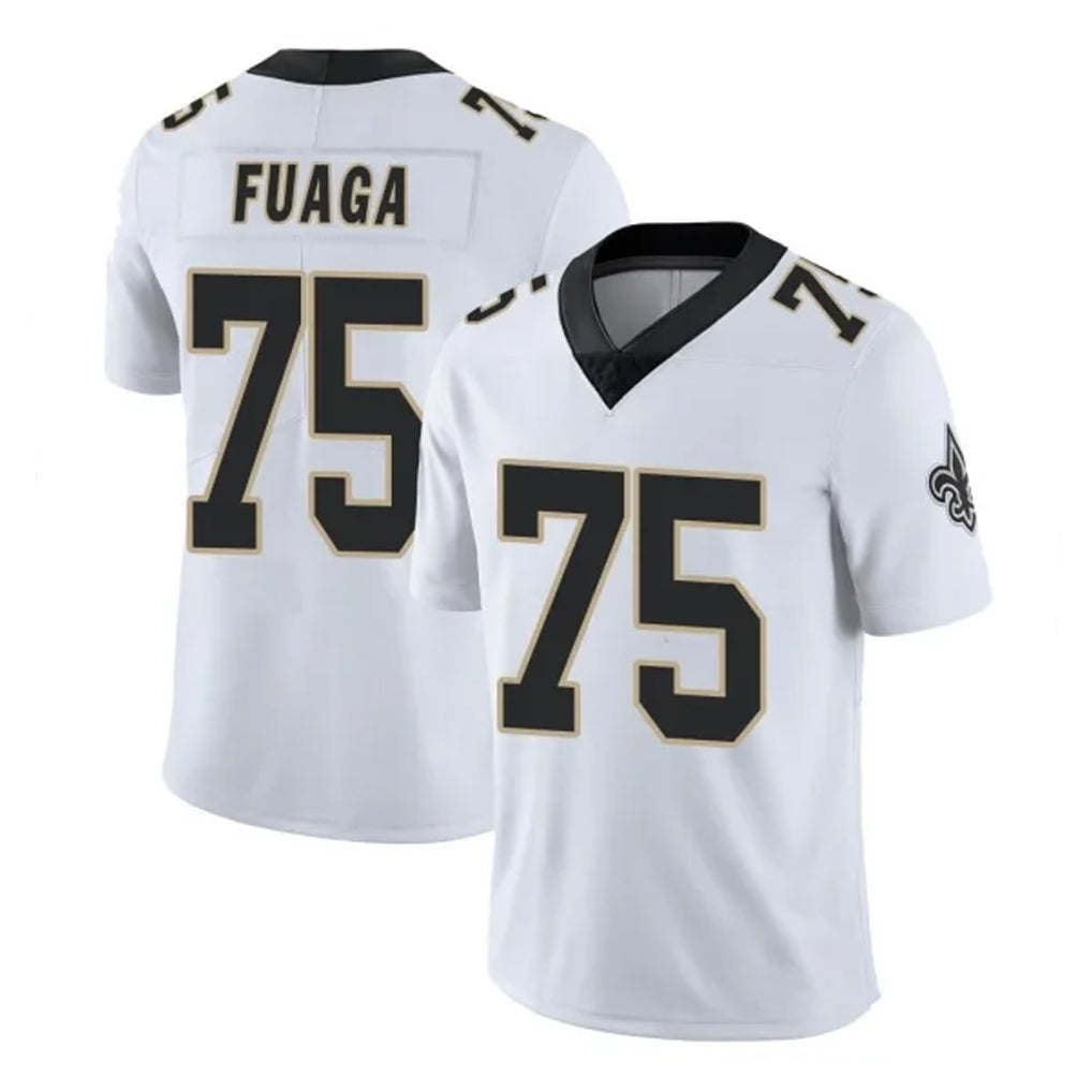 Parkc NO.Saints #75 Taliese Fuaga Player White Limited Vapor Untouchable Home Game Stitched Jerseys