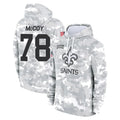 Parkc NO.Saints #78 Erik McCoy Player Arctic Camo Salute to Service Pullover Hoodies Limited Game Stitched Jerseys