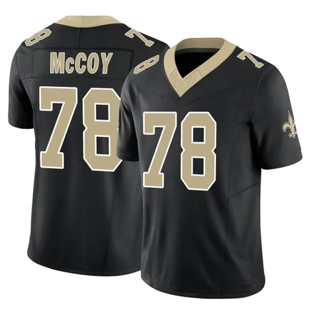 Parkc NO.Saints #78 Erik McCoy Player Black Limited Vapor F.U.S.E. Home Game Stitched Jerseys