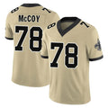 Parkc NO.Saints #78 Erik McCoy Player Gold Limited Vapor F.U.S.E. Home Game Stitched Jerseys