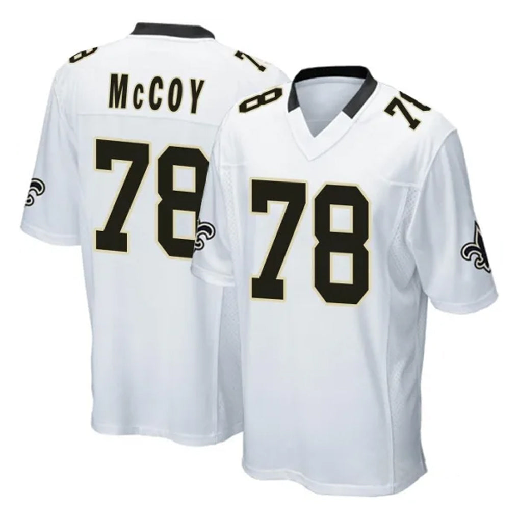 Parkc NO.Saints #78 Erik McCoy Player White Home Game Stitched Jerseys