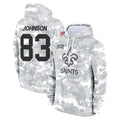 Parkc NO.Saints #83 Juwan Johnson Player Arctic Camo Salute to Service Pullover Hoodies Limited Game Stitched Jerseys