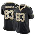 Parkc NO.Saints #83 Juwan Johnson Player Black Limited Vapor F.U.S.E. Home Game Stitched Jerseys