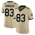 Parkc NO.Saints #83 Juwan Johnson Player Gold Limited Vapor F.U.S.E. Home Game Stitched Jerseys