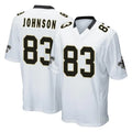 Parkc NO.Saints #83 Juwan Johnson Player White Home Game Stitched Jerseys