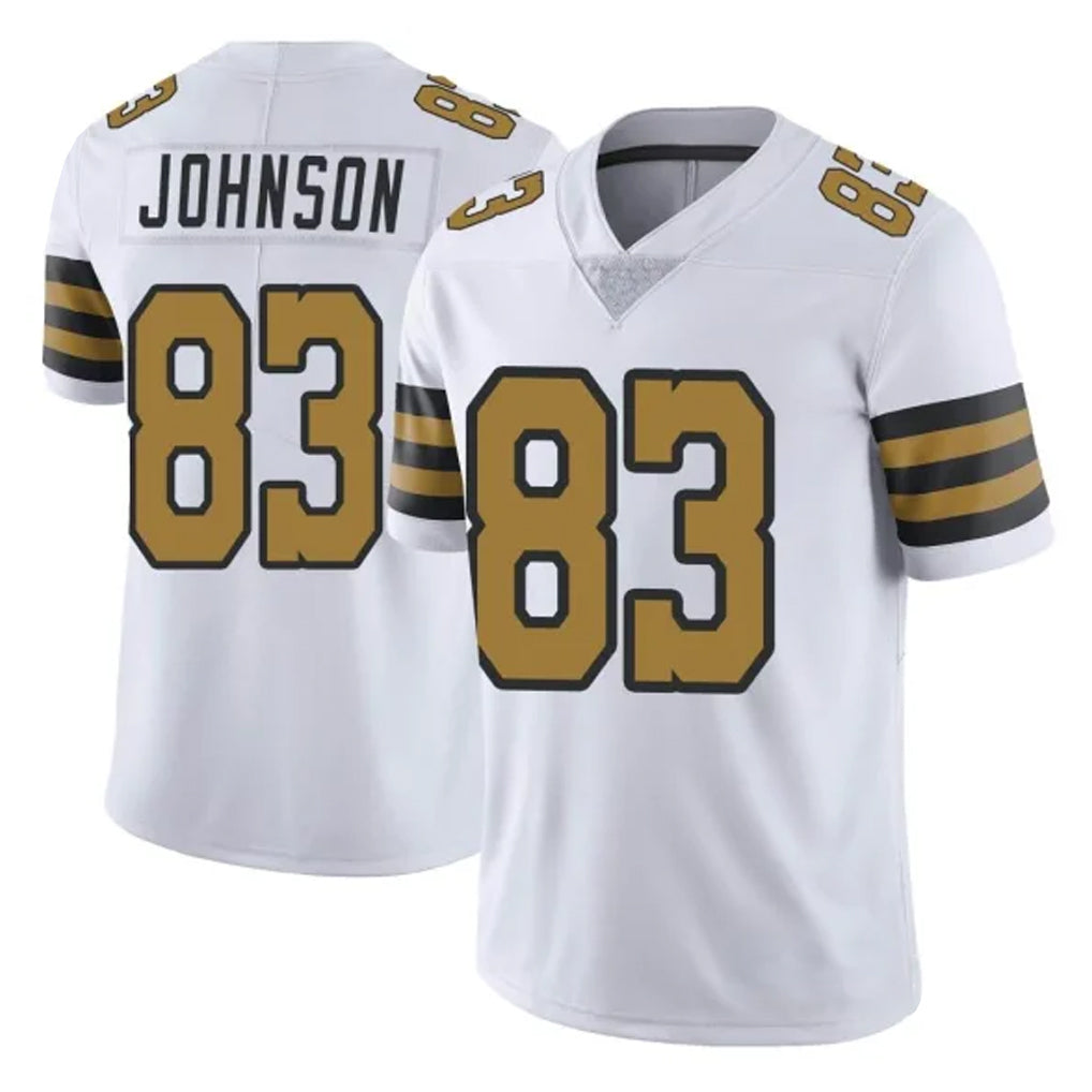 Parkc NO.Saints #83 Juwan Johnson Player White Limited Color Rush Home Game Stitched Jerseys